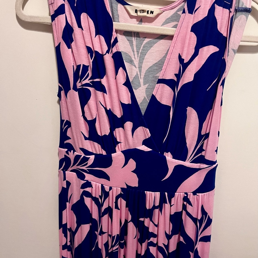 Boden Pink and Blue Floral Dress